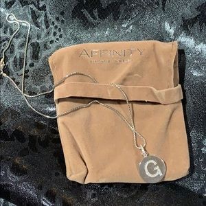 “G” Disc pendant with chain